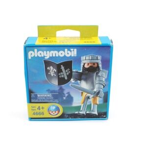 2006 Playmobil 4666 Knight Black Shield Sword Retired NEW SEALED